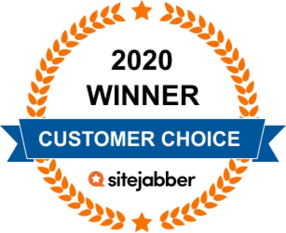 2020 customer choice award from Sitejabber