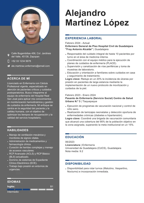 ejemplo de acerca de mí en un currículum