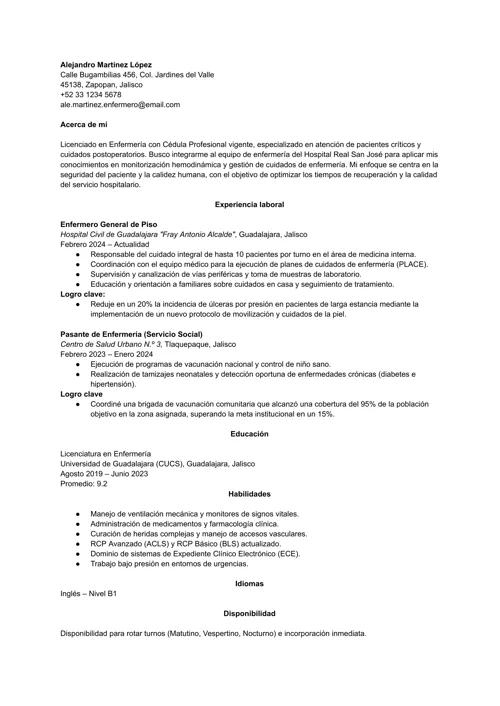 ejemplo de acerca de mí en un currículum