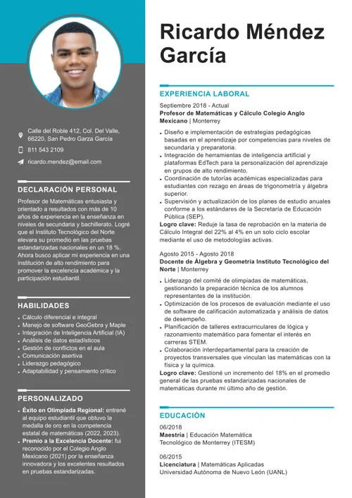 Ejemplo de cómo hacer un CV
