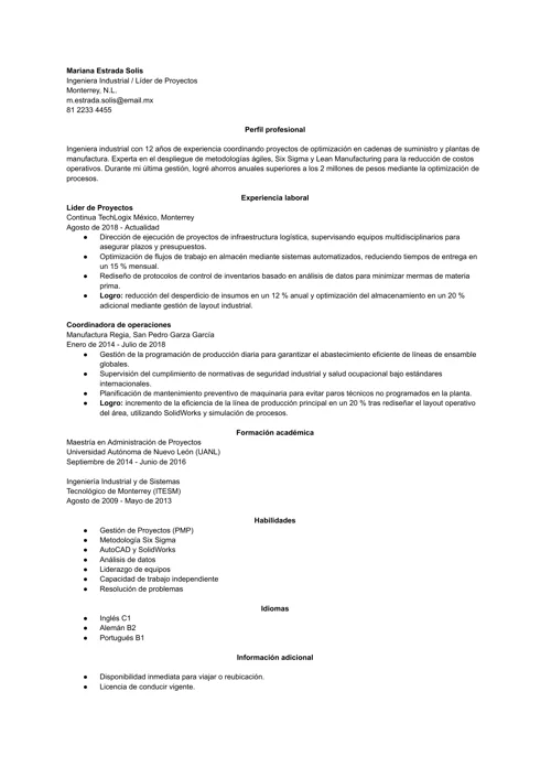 Ejemplo de habilidades técnicas en un CV